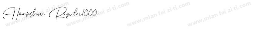 Hampshire Regular1000字体转换